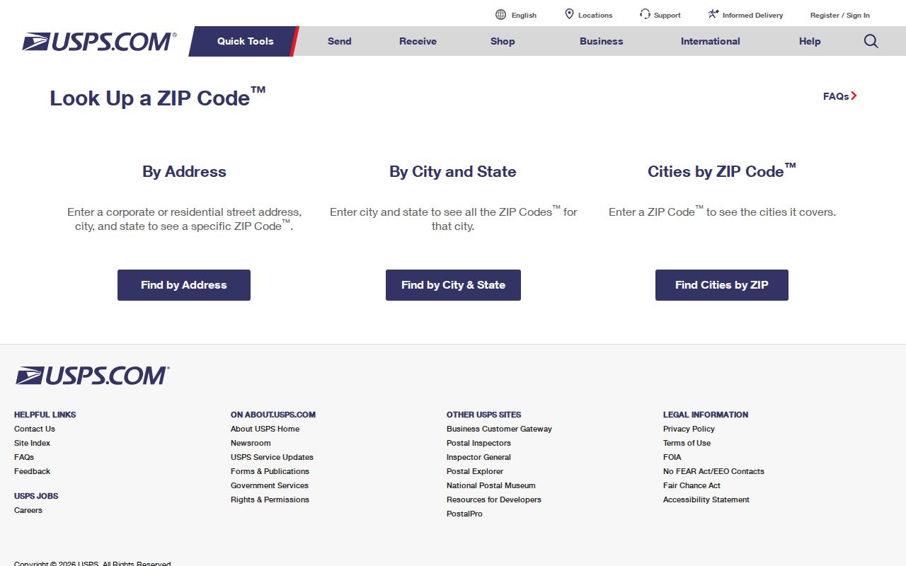South Carolina ZIP code directory: USPS address, city and ZIP search modes