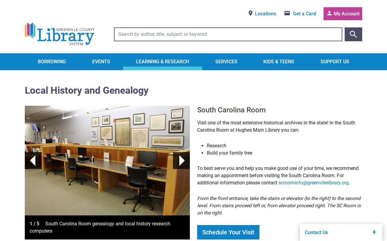 South Carolina city directory research at the Greenville County Library South Carolina Room